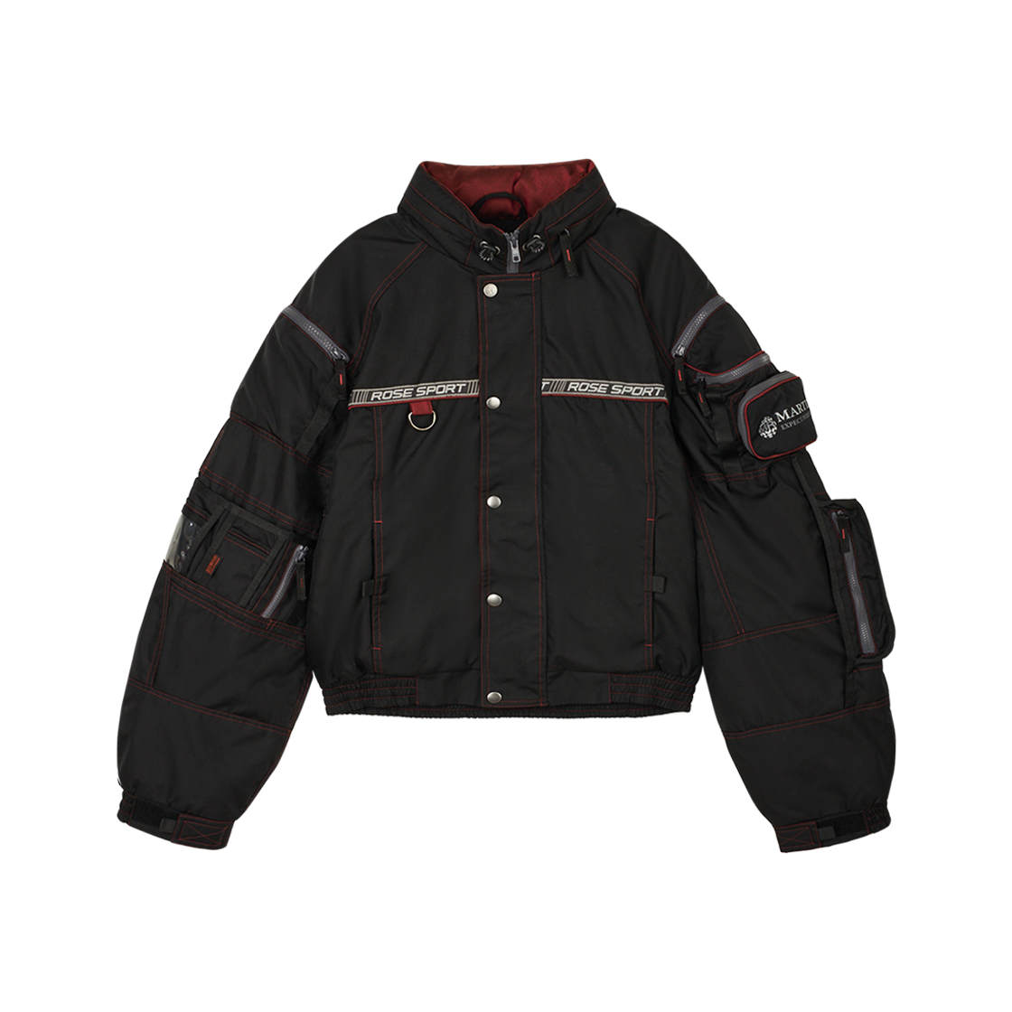 마틴 로즈 범백 자켓 블랙 레드 - 25FW(Martine Rose Bumbag Jacket Black Red - 25FW)