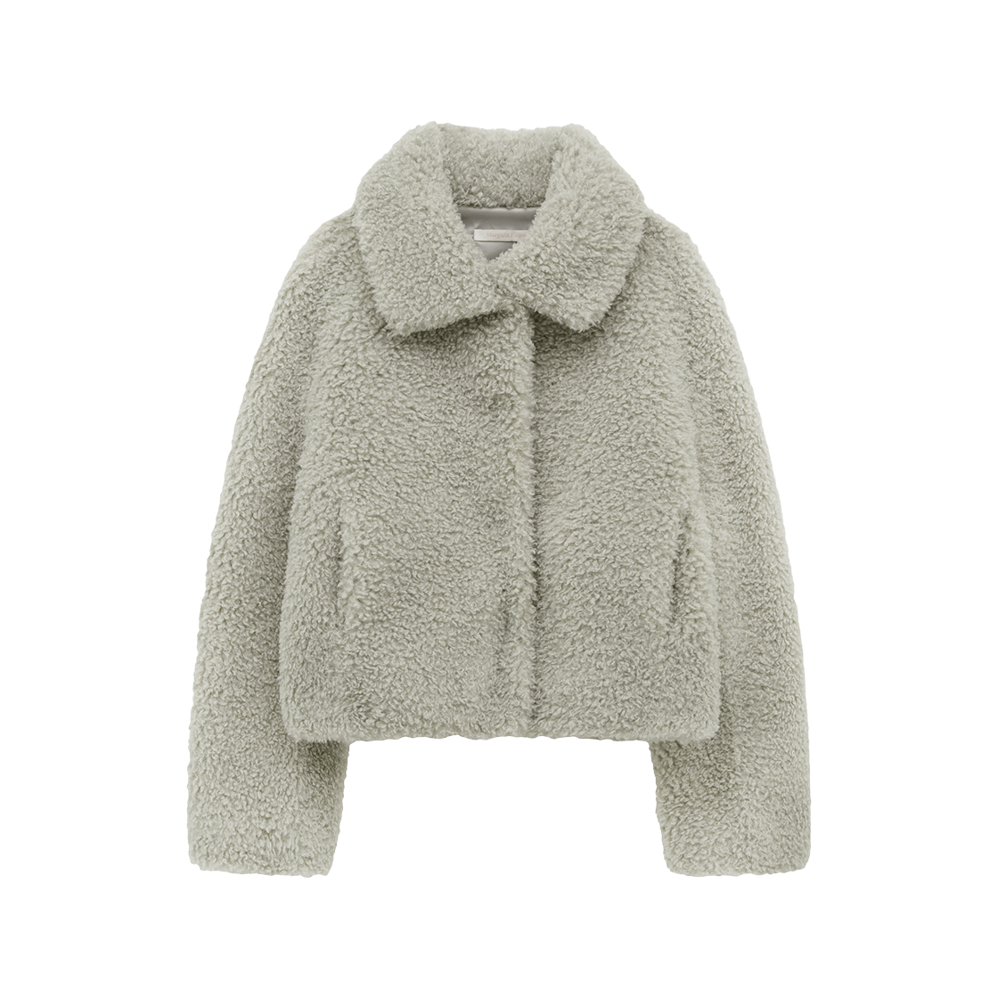 마가린핑거스 부클 히든 스냅 퍼 자켓 민트(Margarin Fingers Boucle Hidden Snap Fur Jacket Mint)