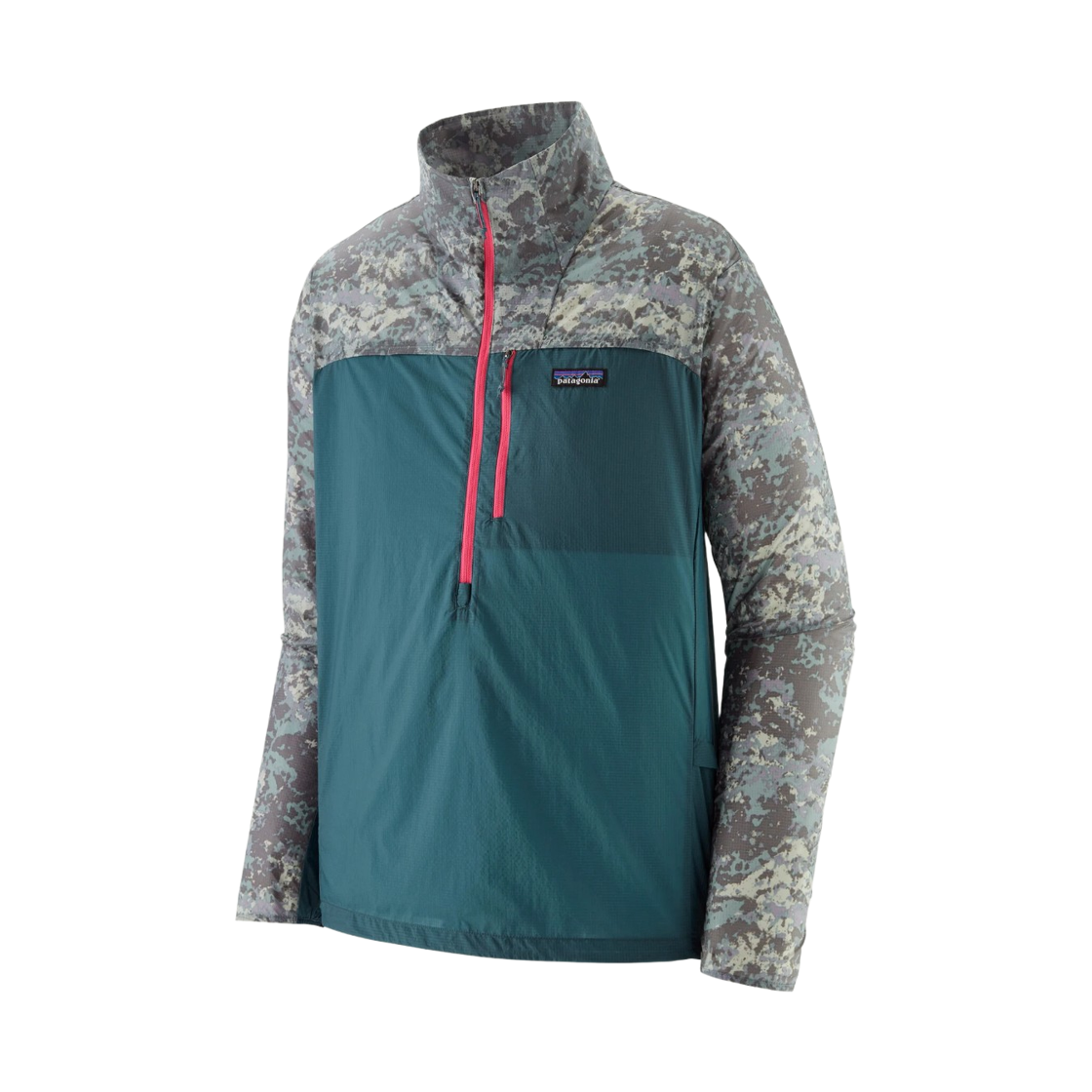 23410 Patagonia Houdini Stash 1/2 Zip Pullover Wetland Blue W Rock Wash