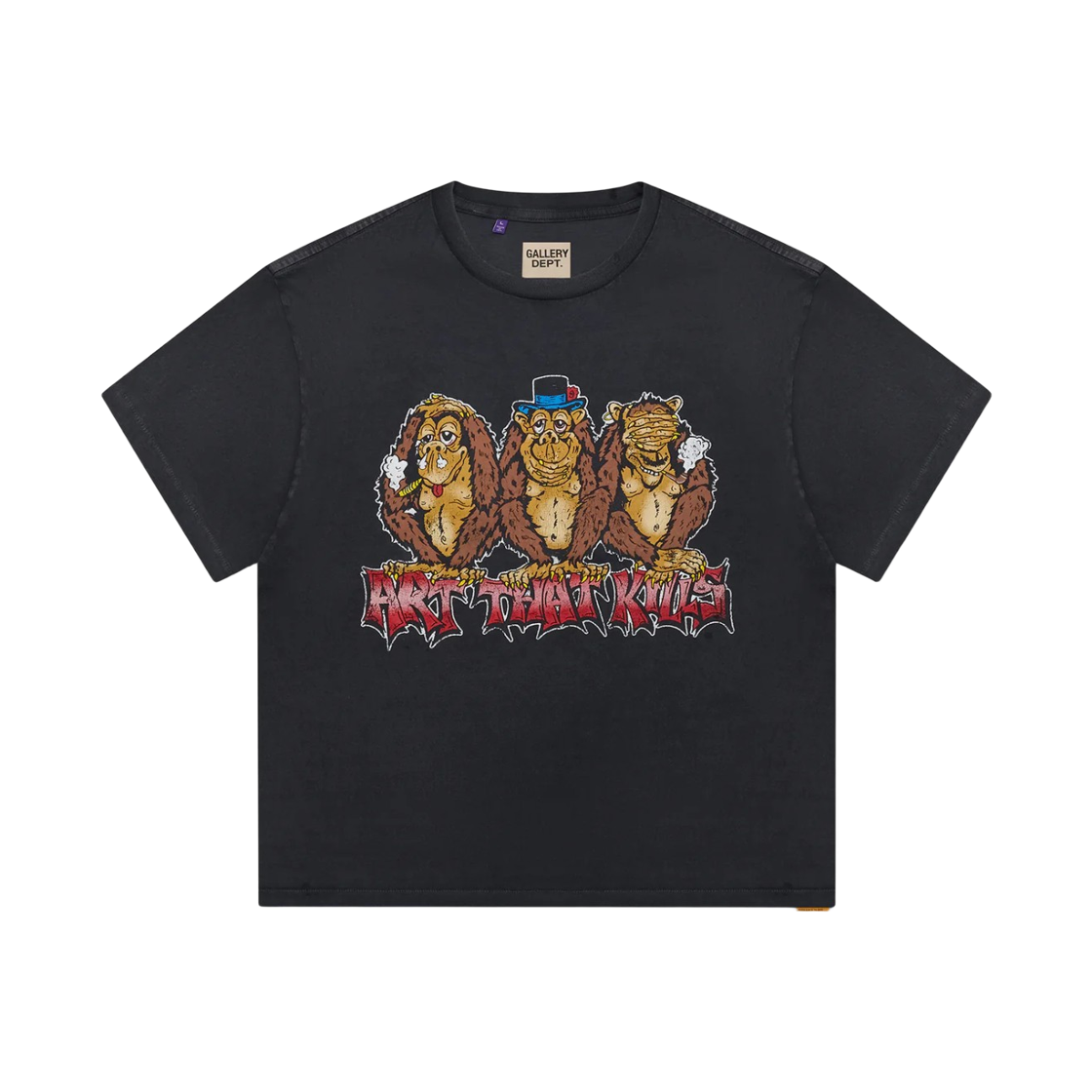 SNE-10285 Gallery Dept. See No Evil T-Shirt Vintage Black