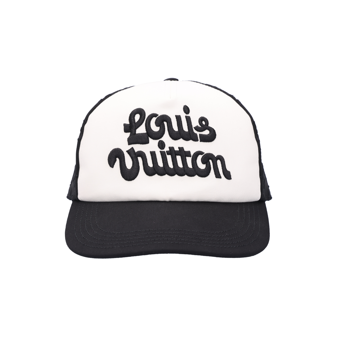 ITPJPR7RICDP Louis Vuitton Mesh Signature Cap - Black & White