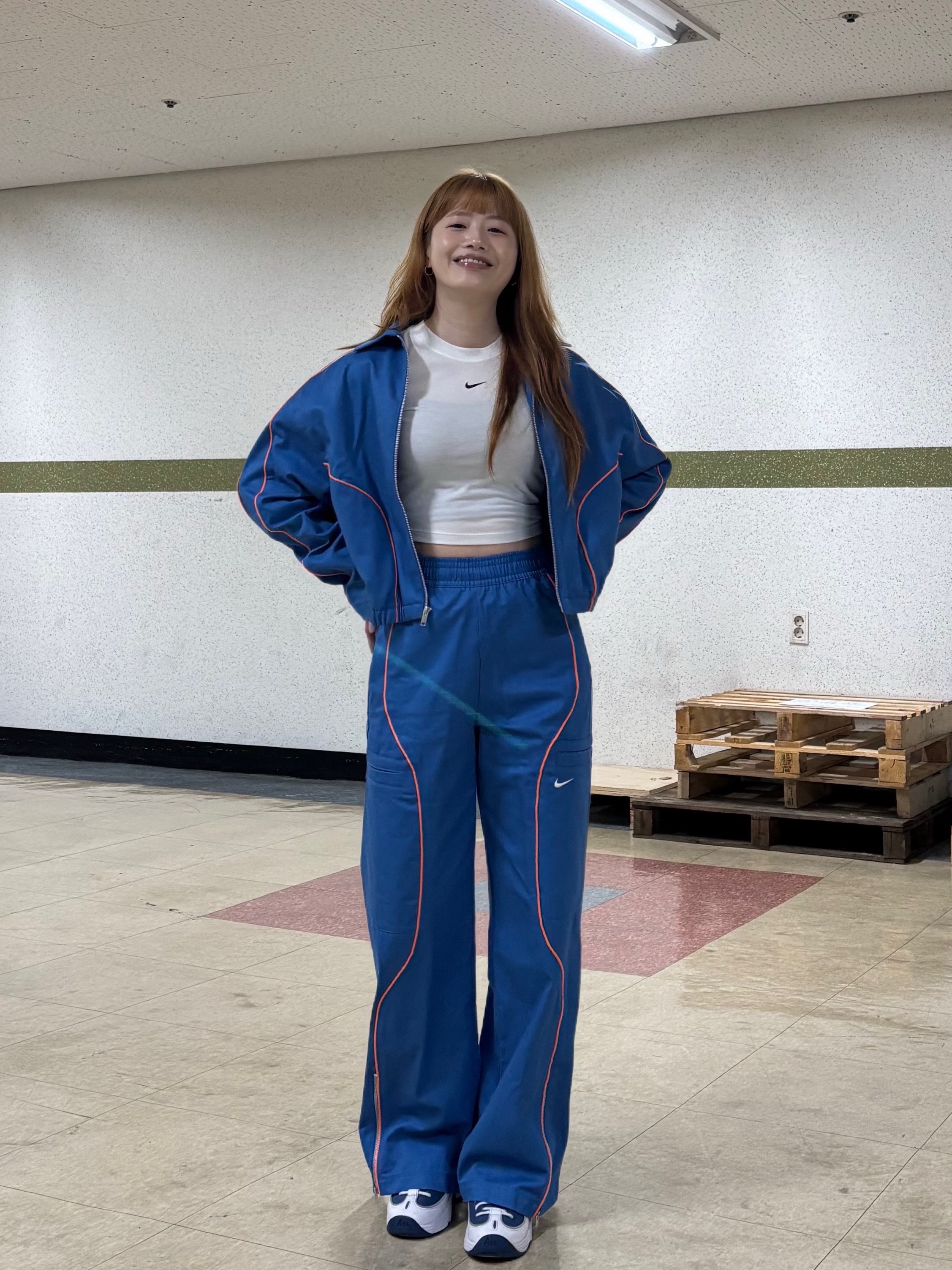 Nike Air Penny II Atlantic Blue, (W) Nike NSW High Waisted Woven Pants Star Blue Bright Mandarin - Asia 착용 스타일 - 6