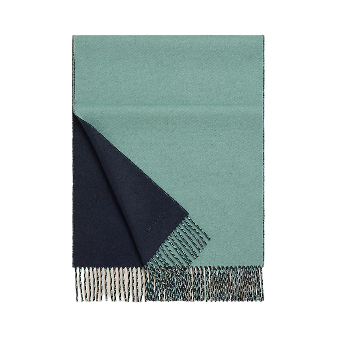 에르메스 렉토 베르소 머플러 블루 마린 셀라돈(Hermes Recto Verso Muffler Bleu Marine Celadon)