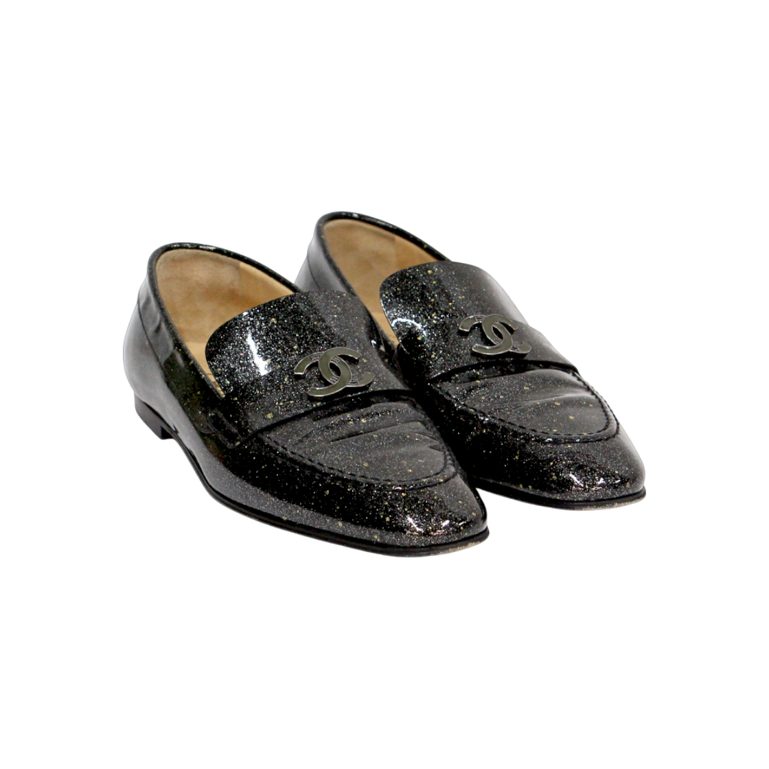 샤넬 36 사이즈 에나멜 로퍼 C-C40250(Chanel Size 36 Patent Leather Loafers C-C40250) - 1