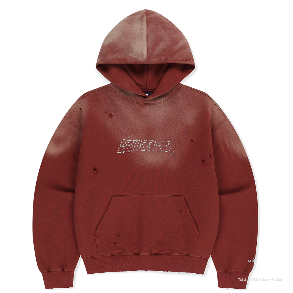 SL253TSWHO97RD SUNLOVE [AVATAR] Faded Hoodie Red