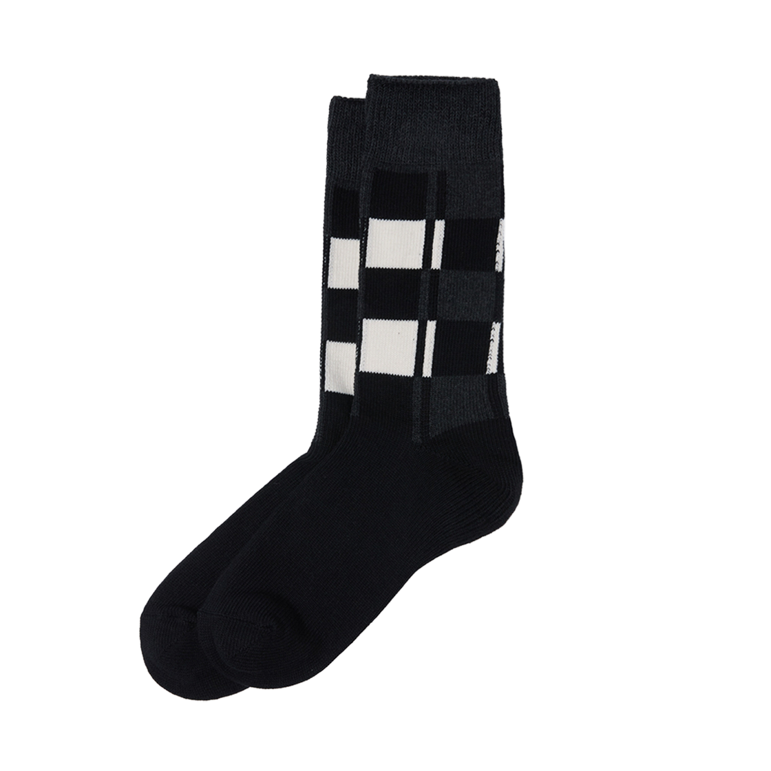 CALAX25516BKX Customellow Check Socks Black