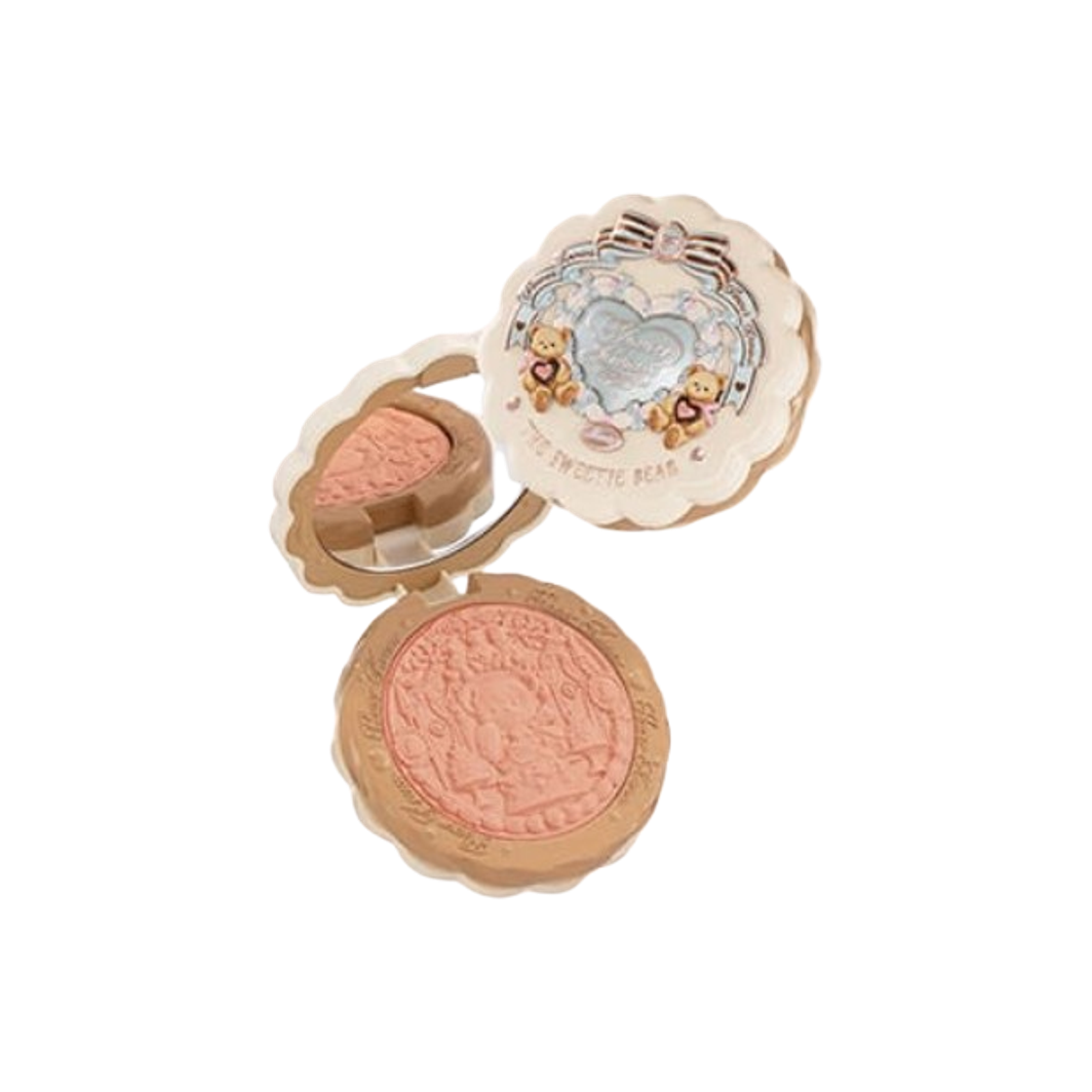 플라워노즈 스위티 베어 컬렉션 실크 새틴 블러셔 01 아몬드 쿠키(Flower Knows Sweetie Bear Collection Silk Satin Blush 01 Almond Cookie) - 1