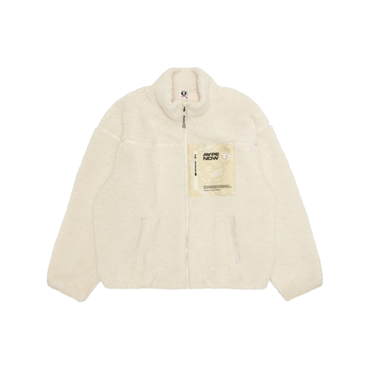 KM6AOTBAP50IV AAPE Now Zip Up Sweater Ivory - 26SS