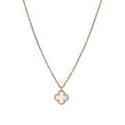 Van Cleef & Arpels 18K Mother-of-Pearl Sweet Alhambra Necklace C-B41441