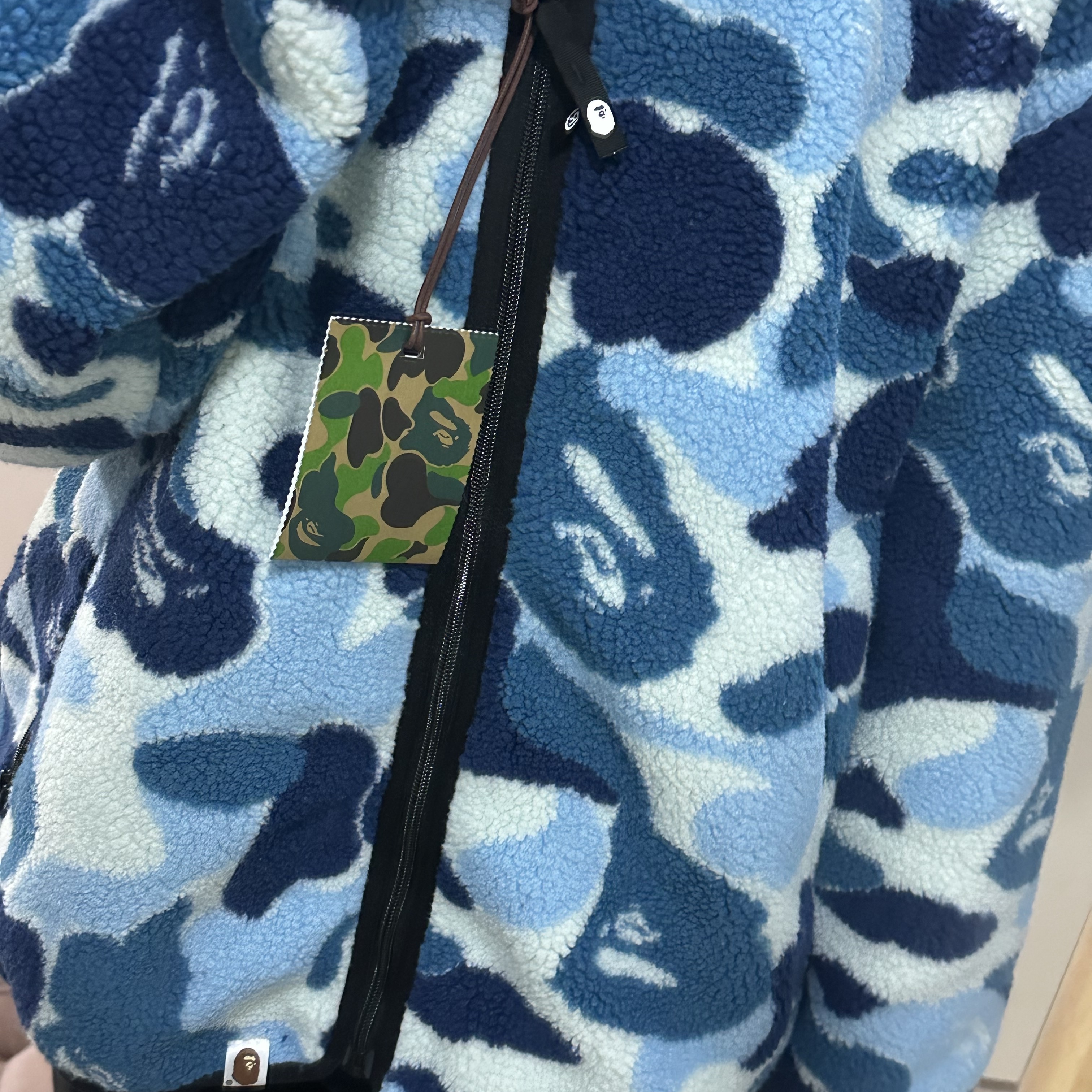 BAPE ABC Camo Boa Ripstop Reversible Jacket Blue 착용 스타일 - 2