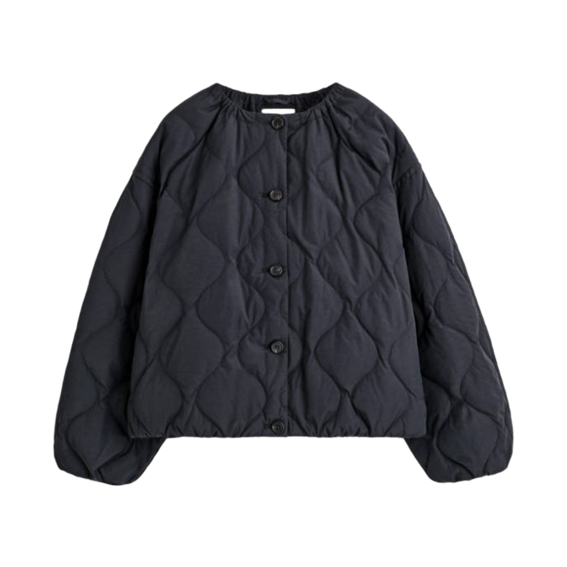1323837001 (W) COS Gathered Quilted Down Jacket Navy