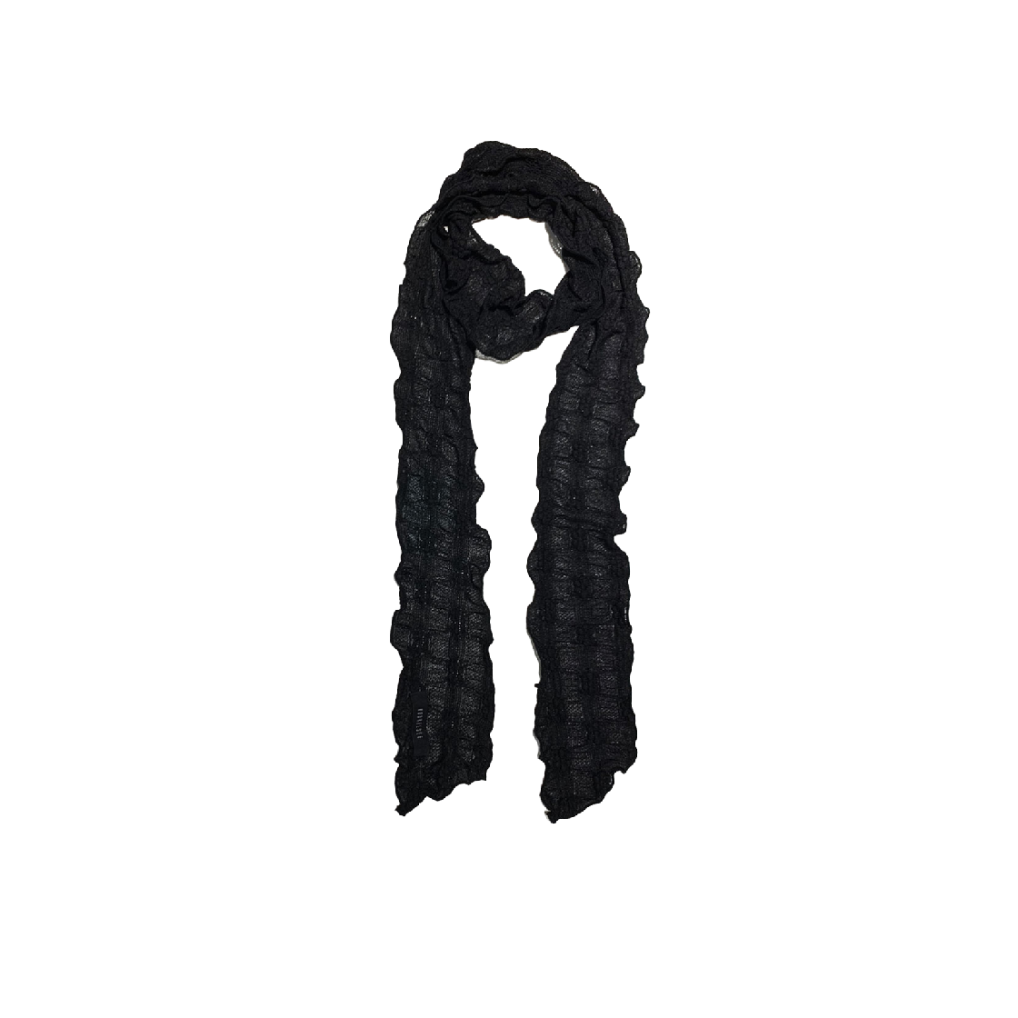 쿠키시 레이스 스카프 블랙(Kookeesee Lace Scarf Black)