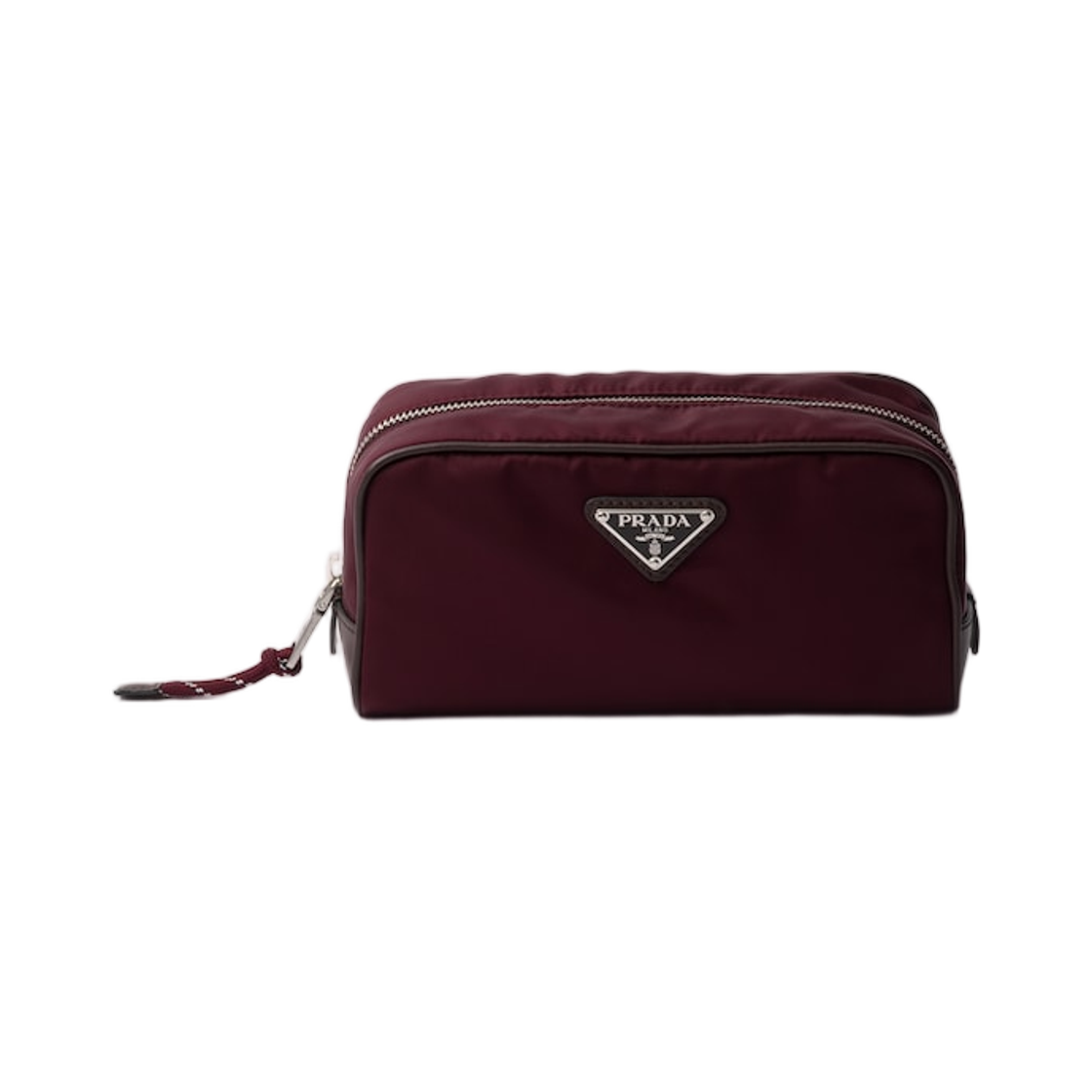 2NA063-2HE1-F0007 Prada Speedrock Re-Nylon and Leather Pouch Burgundy