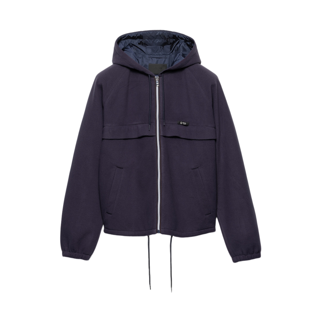 프라다 후드 테크니컬 패브릭 블루종 자켓 네이비(Prada Hooded Technical Fabric Blouson Jacket Navy) - 1