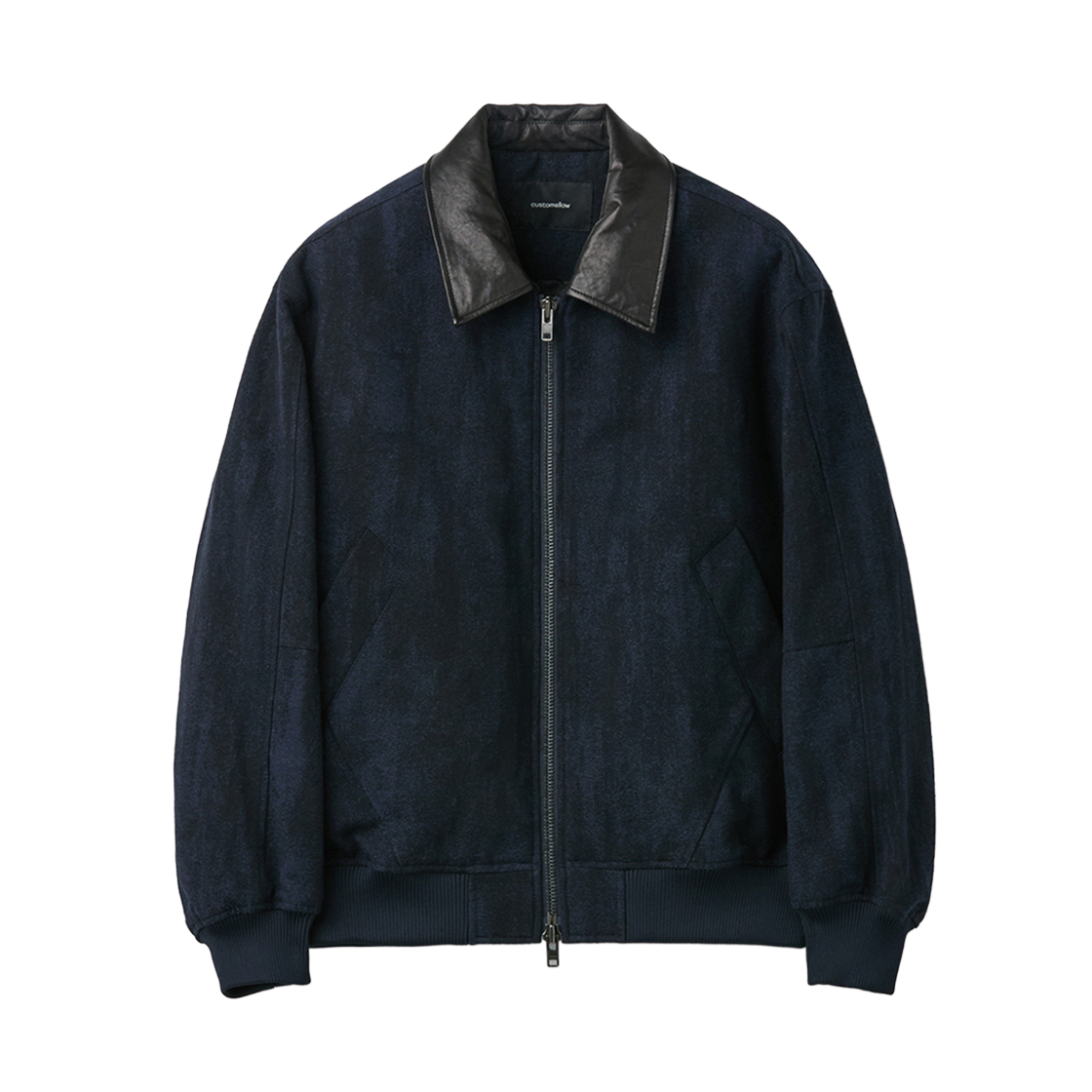 CWUAW25752NYD Customellow Wool Jacquard Jacket Dark Navy