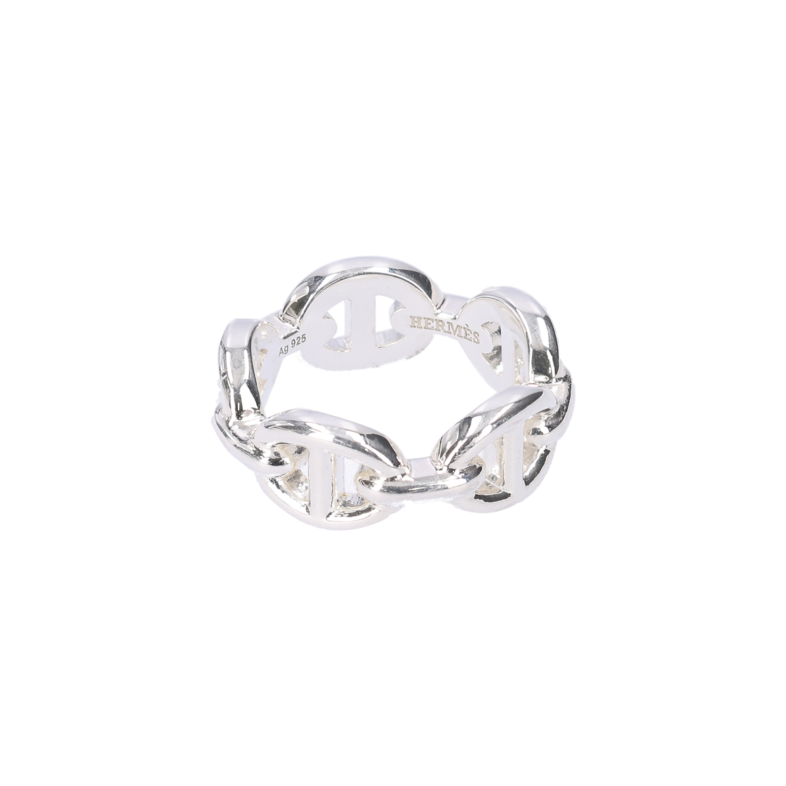 ITDQKIAVF7OT Hermes H109507B Small Chandal Enchaine Ring Silver 47