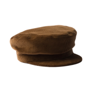 Prada Corduroy Newsboy Cap Tobacco