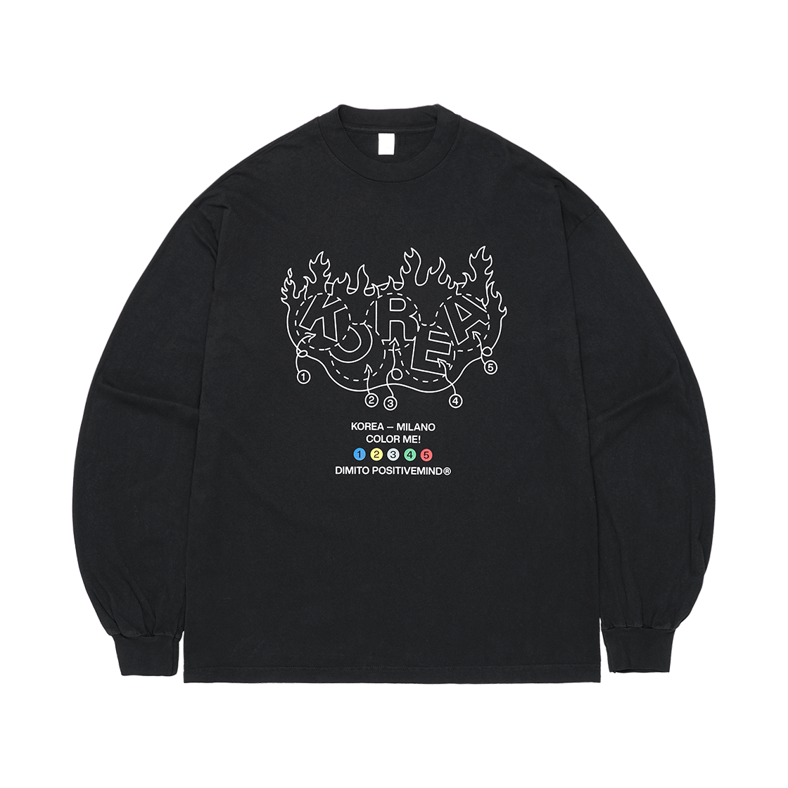 FVEG74112 Dimito Team Korea Replica Coloring Lsv Gd 6.5Oz Tee Black