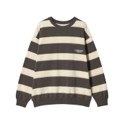California General Store Organic Border Sweat Crew Dark Gray - 26SS