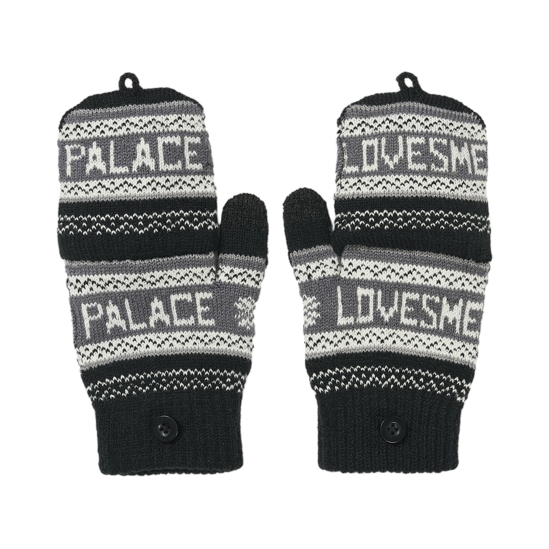팔라스 러브스 미 니트 글러브 블랙 - 25FW(Palace Loves Me Knitted Gloves Black - 25FW)
