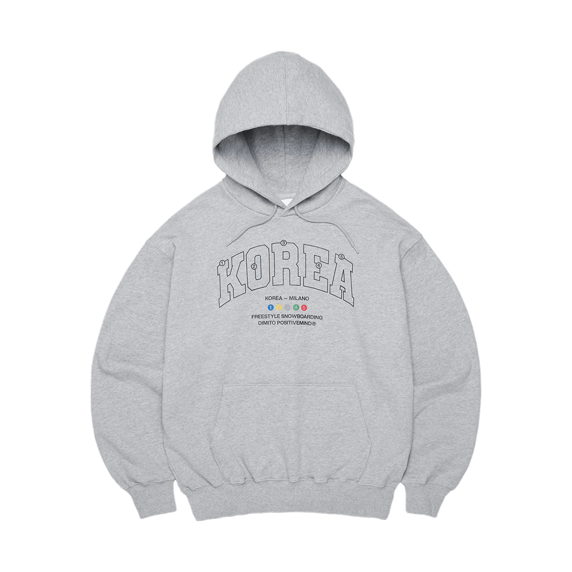 FVED73172 Dimito Team Korea Replica Coloring Hoodie Ash