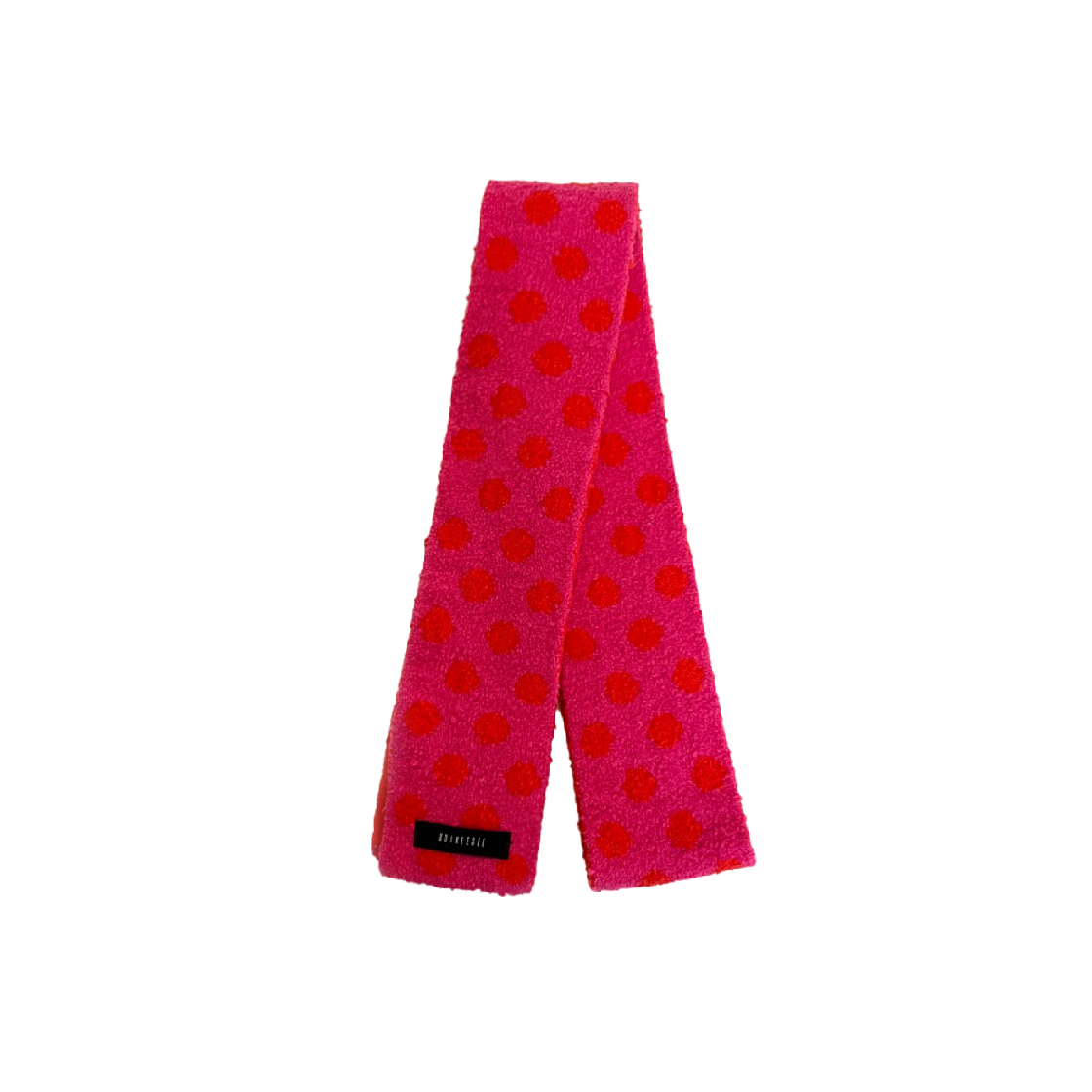 KS4CAMF001RD Kookeesee Dot Two Tone Muffler Red/Magenta