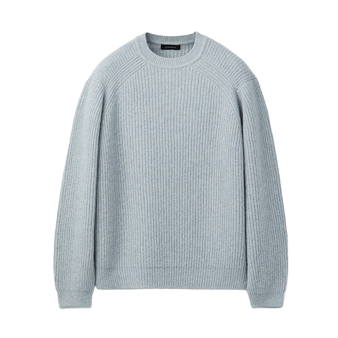 CWWAW25806BUX Customellow Metal Yarn Neck Sweater Blue