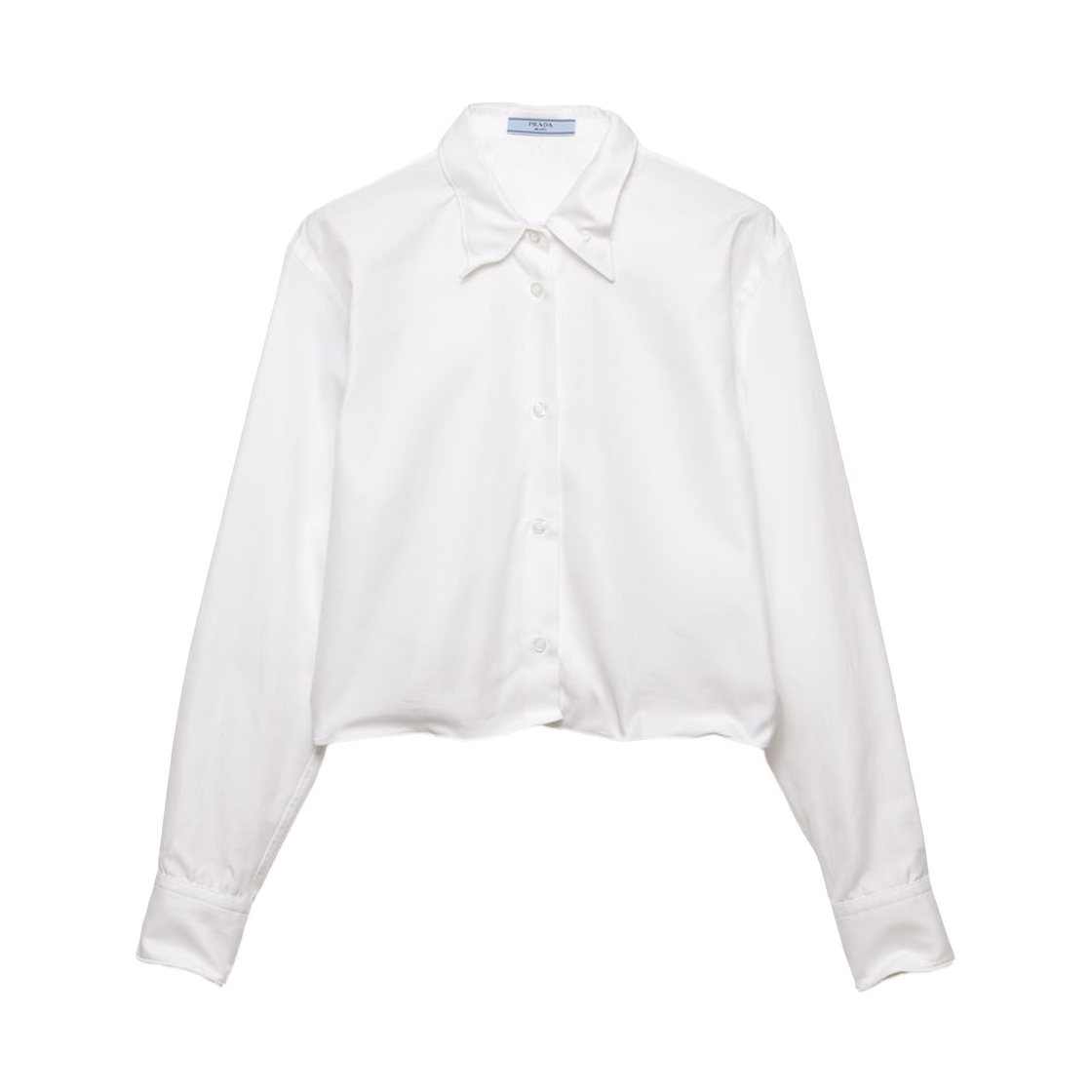 P414I-183S-F0009 (W) Prada Shapeable Cotton Shirt White