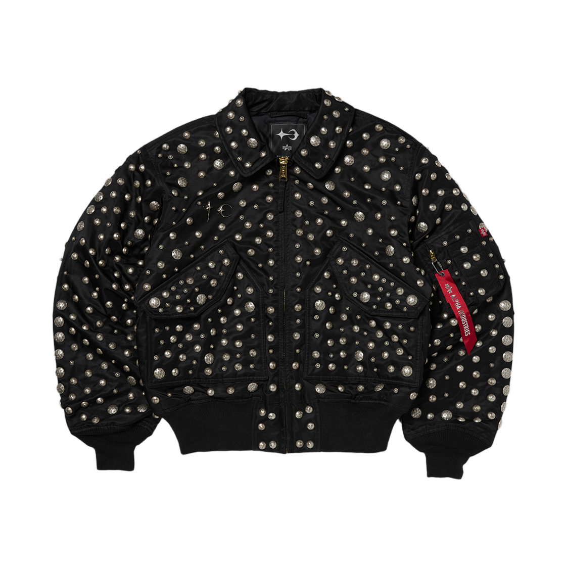 떠그 클럽 x 알파 인더스트리 CWU 45/P 올 오버 리벳 자켓 블랙(Thug Club x Alpha Industries CWU 45/P All Over Rivet Jacket Black)