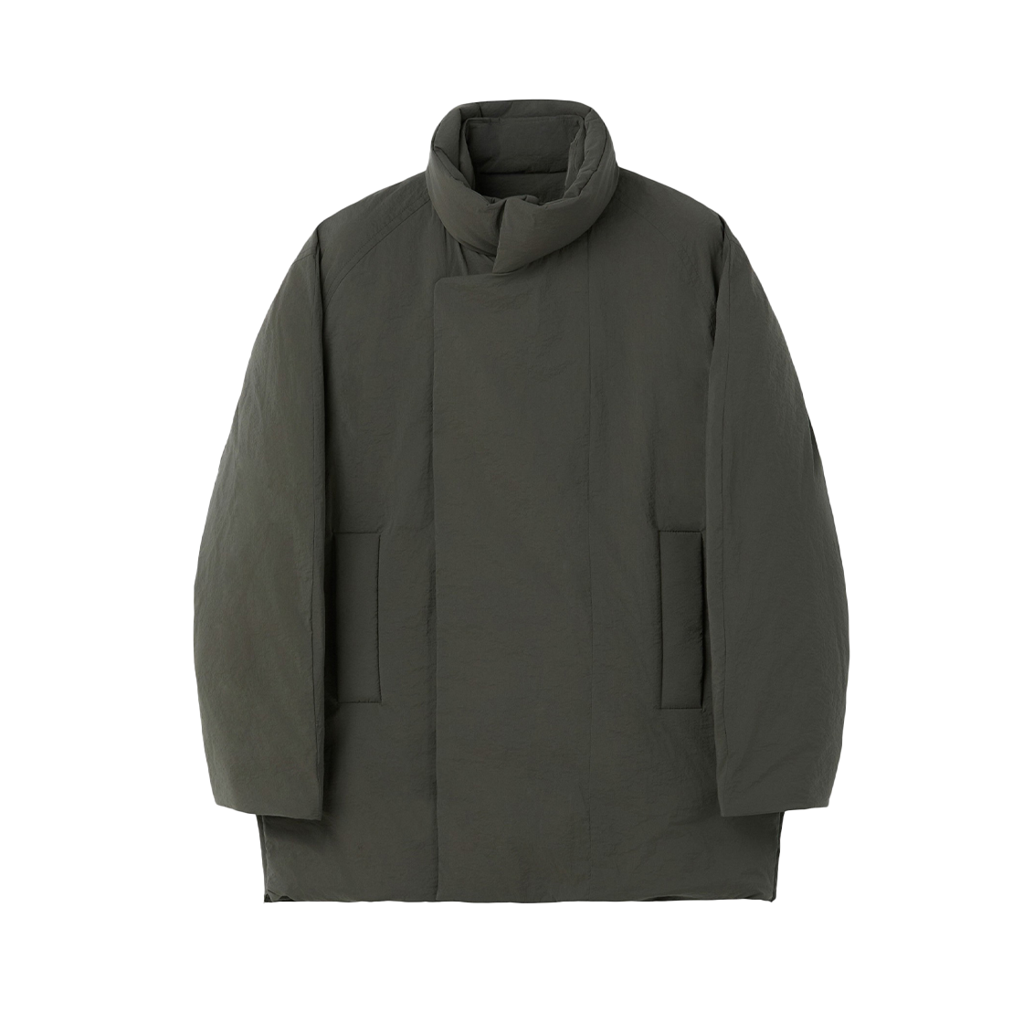 커스텀멜로우 숏 다운 코트 카키(Customellow Short Down Coat Khaki)