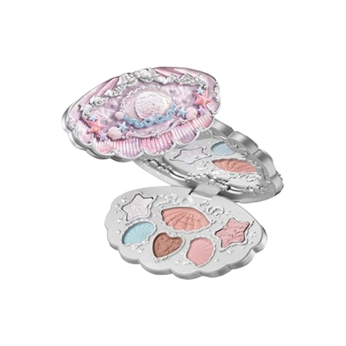 - Flower Knows Shell's Jewel Collection Six-Color Makeup Palette 02 Marine Shell