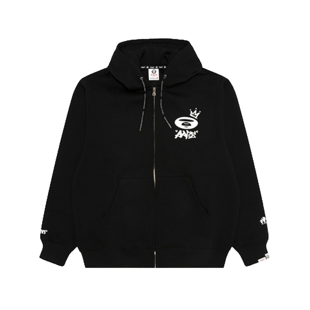 KM6ATSHAP51BK AAPE Basic Zip Up Sweater Black - 26SS