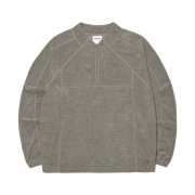 NOMANUAL Heavy Waffle Half Zip-Up Gray
