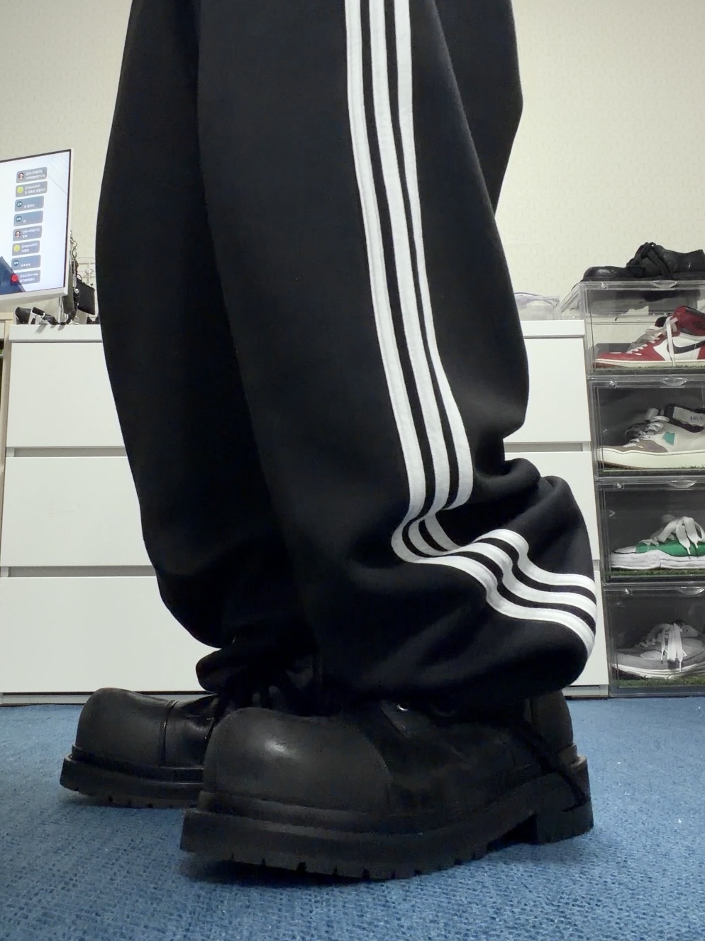 Yeezy HD-10 Grey - Korea Limited, Adidas x Thug Club Cap Black 착용 스타일 - 4