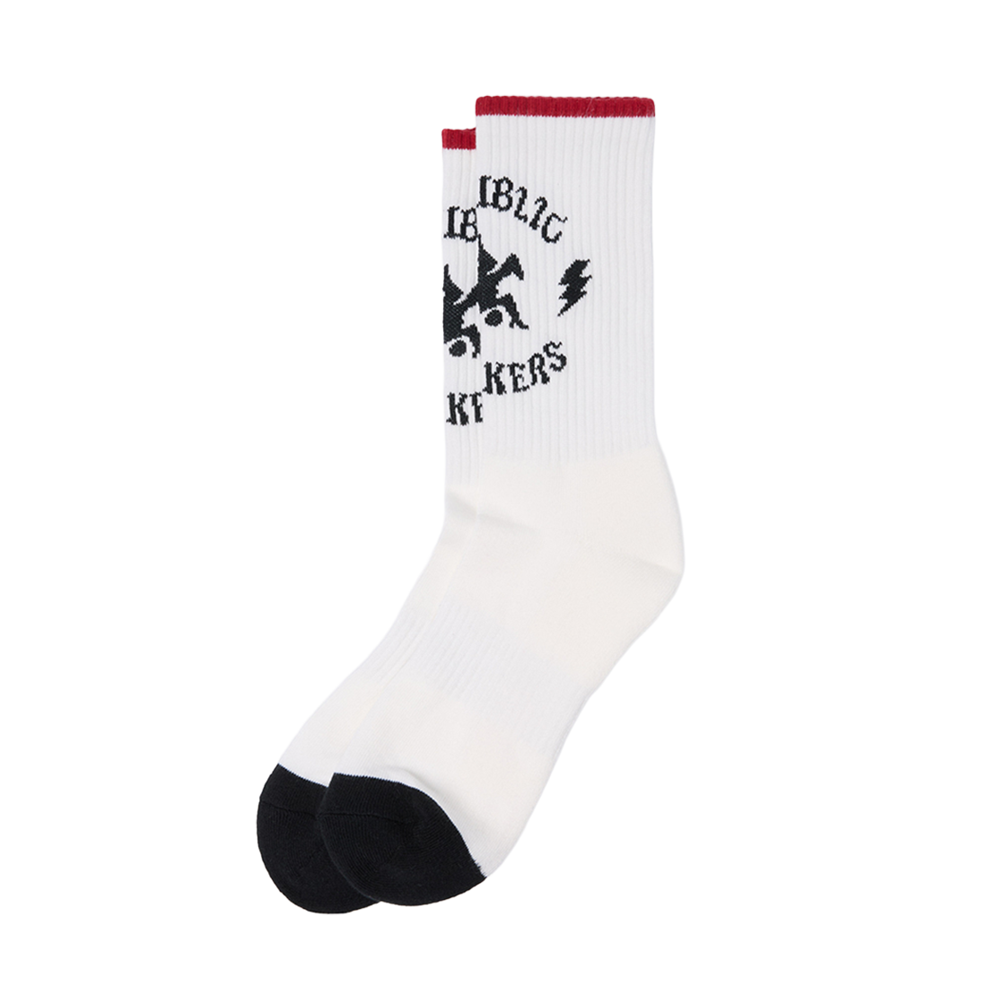 커스텀멜로우 그래픽 삭스 화이트(Customellow Graphic Socks White)