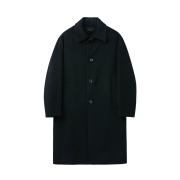 Customellow Cashmere Blended Balmacaan Coat Black