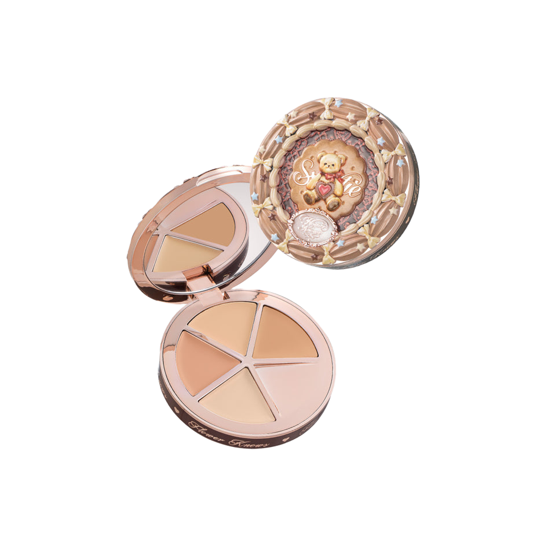- Flower Knows Sweetie Bear 4 Color Concealer Palette 02 Creamy Nama
