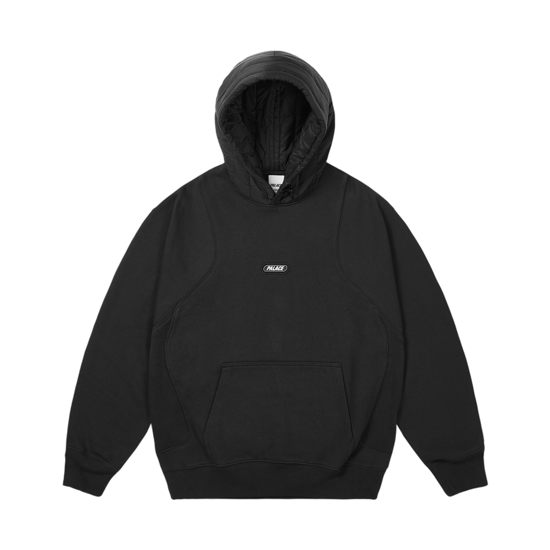 - Palace Puffa Hood Black - 25FW