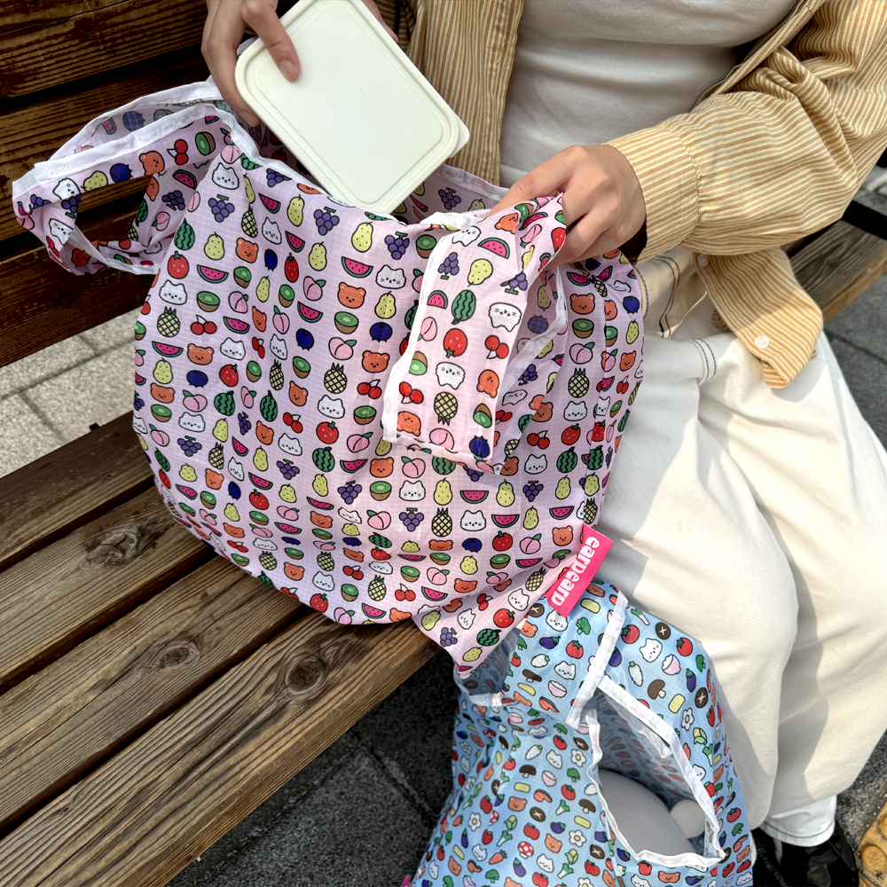 어프어프 후르츠 장바구니 핑크(earpearp Fruits Shopping Bag Pink) - 5