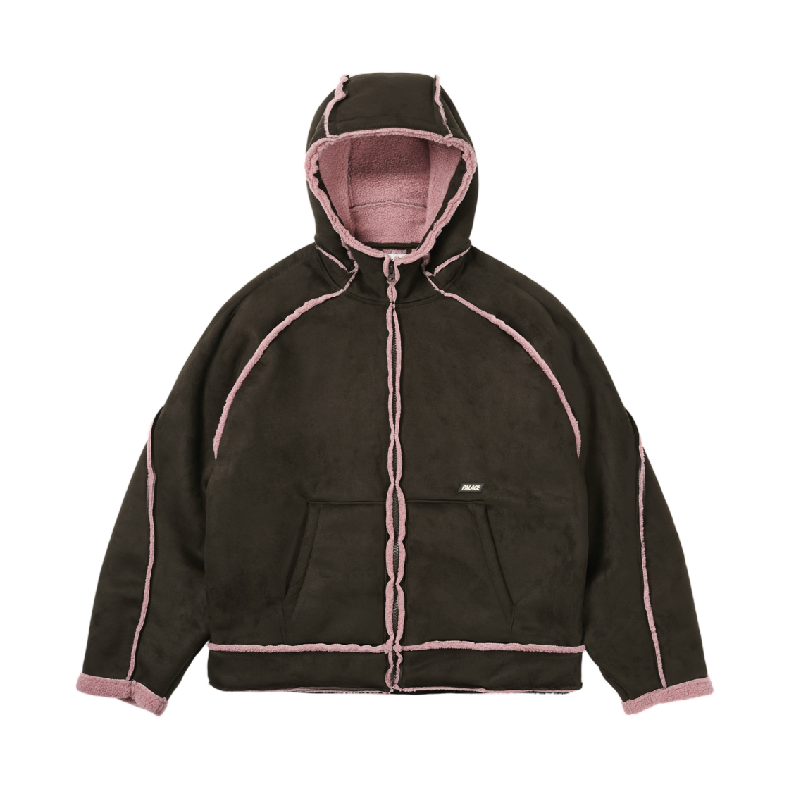 팔라스 쉐르파 포우 스웨이드 후드 자켓 폭스 - 25FW(Palace Sherpa Faux Suede Hooded Jacket Fox - 25FW) - 1