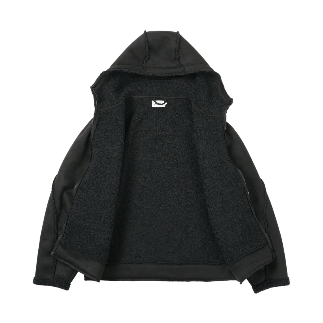 팔라스 쉐르파 포우 스웨이드 후드 자켓 블랙 - 25FW(Palace Sherpa Faux Suede Hooded Jacket Black - 25FW) - 2
