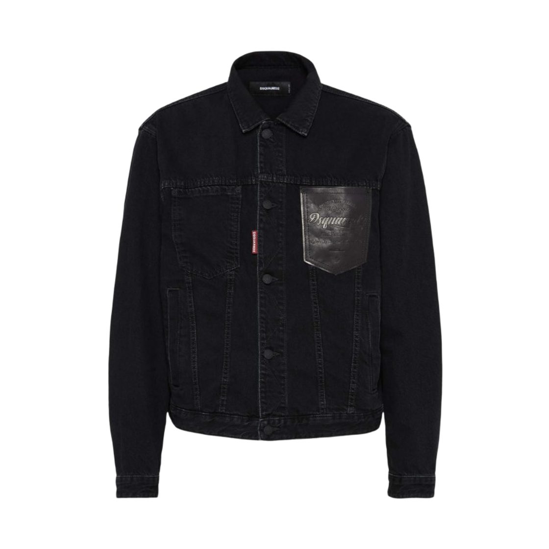 S74AM1604D30015900 Dsquared2 Oversized Jean Jacket Black