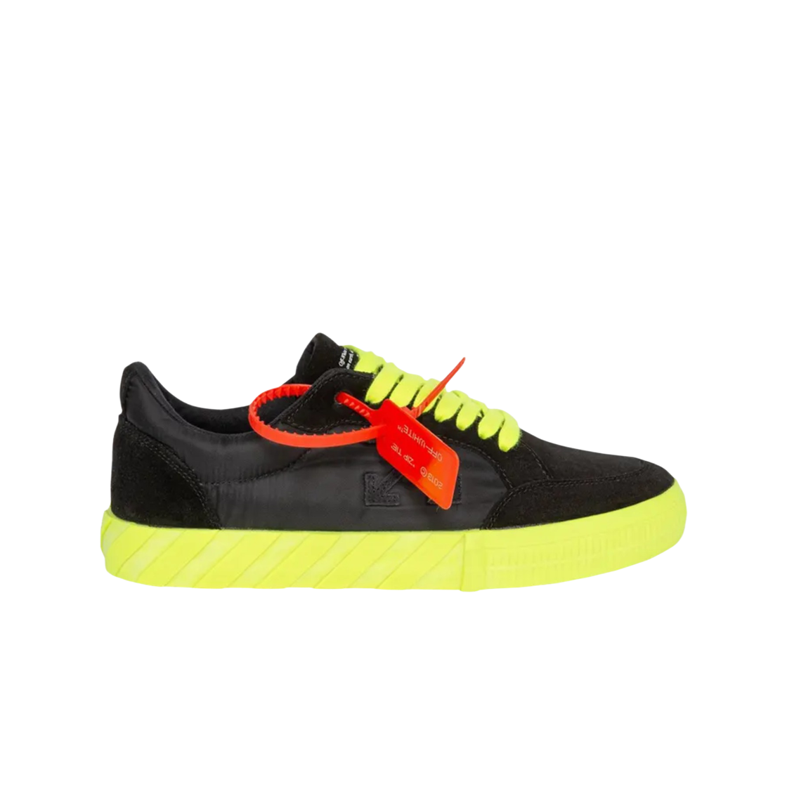 오프화이트 애로우 로우 벌크 스니커즈 블랙 플루오(Off-White Arrow Low Vulcanized Sneakers Black Fluo)