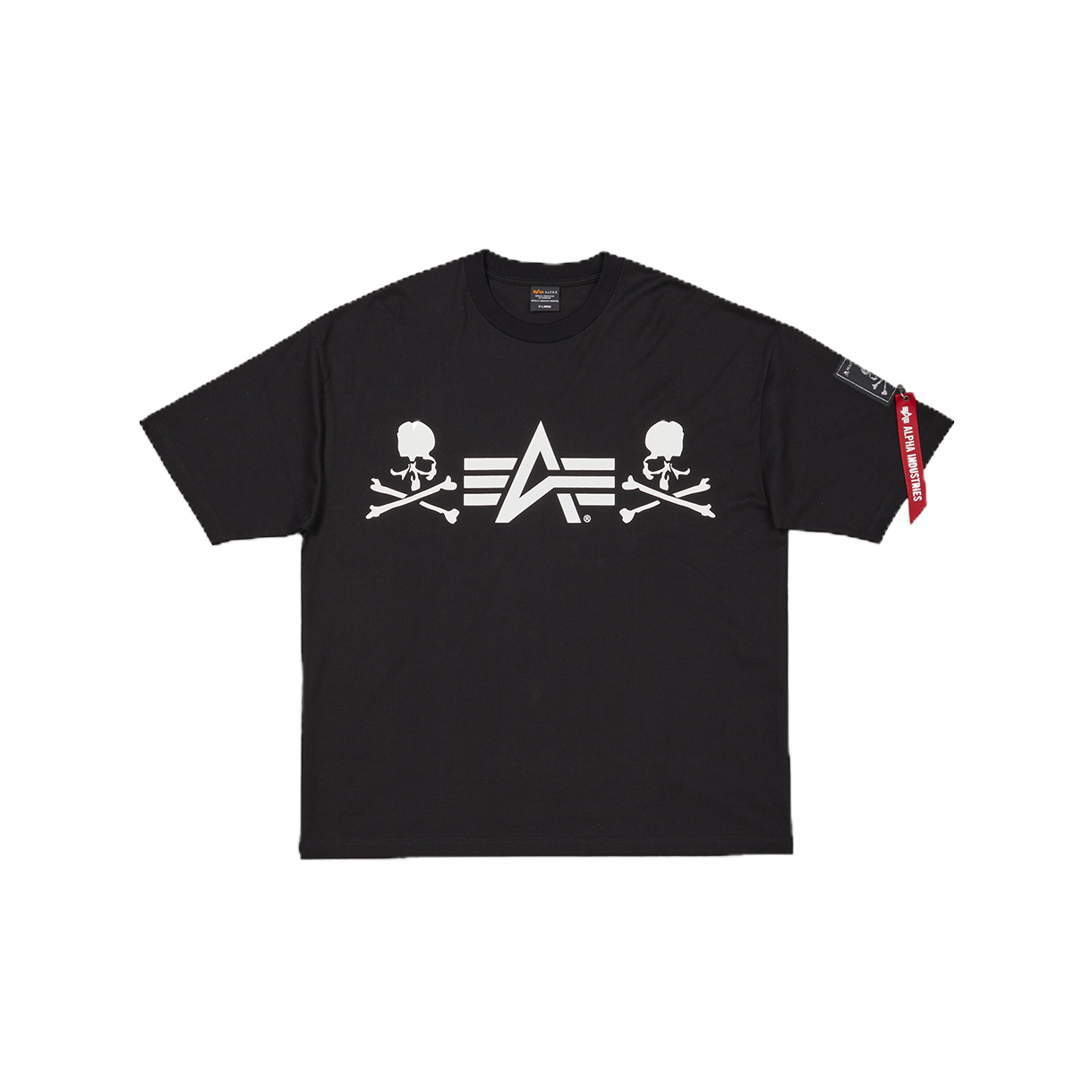 마스터마인드 x 알파 인더스트리 티셔츠 블랙 - 26SS(Mastermind x Alpha Industries T-Shirt Black - 26SS)