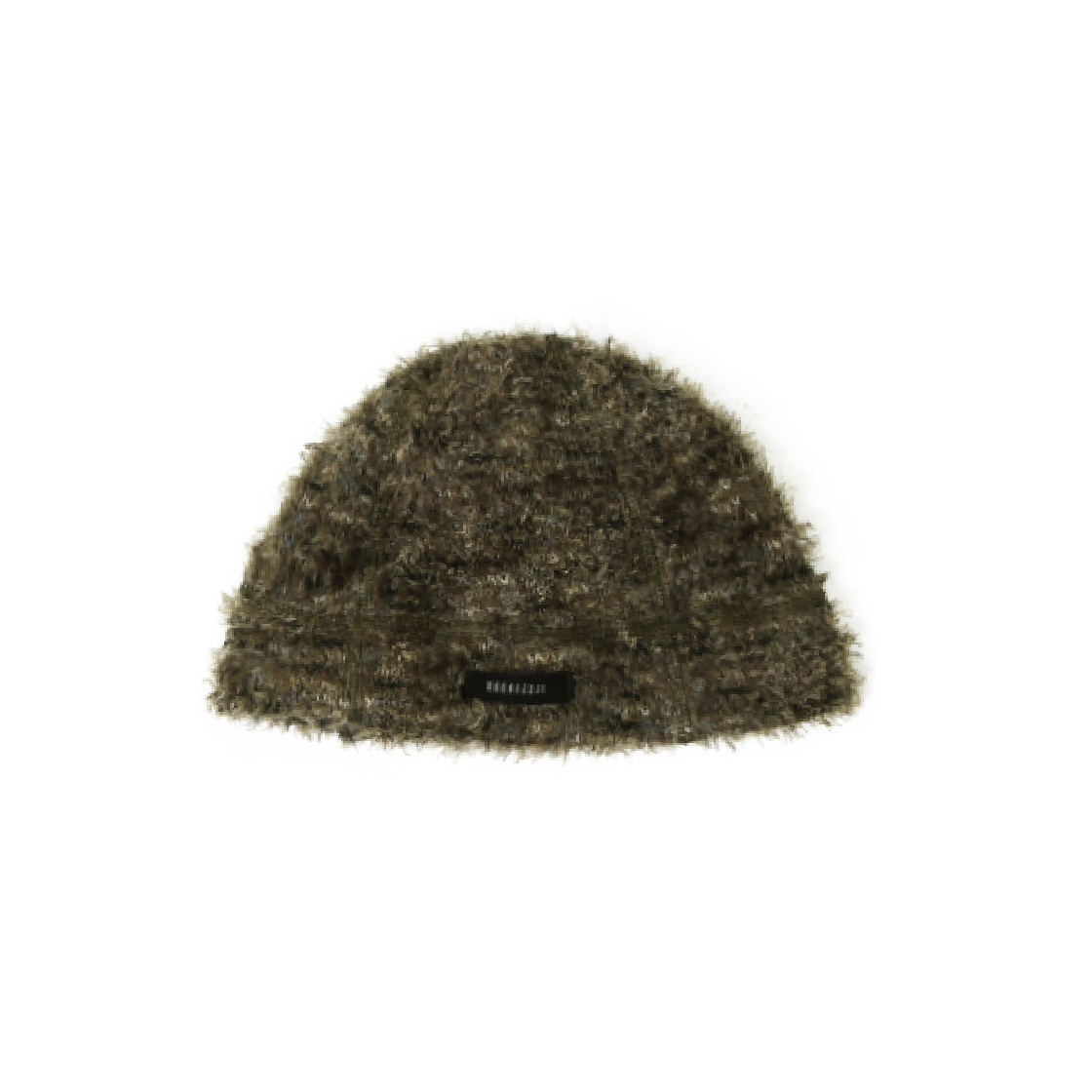 KS4CABN001KK Kookeesee Hairy Knit Beanie Hat Khaki