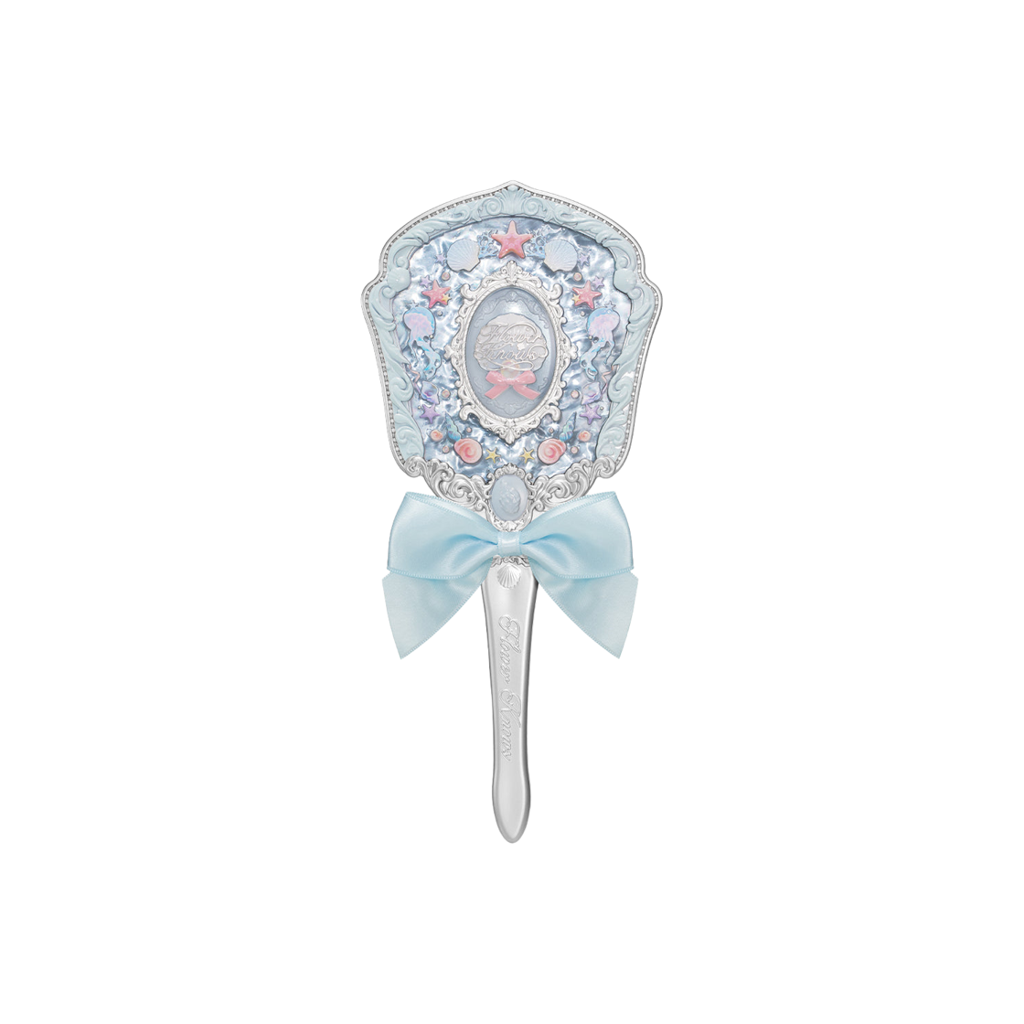 - Flower Knows Shell Jewel Collection Hand Mirror Pearly White