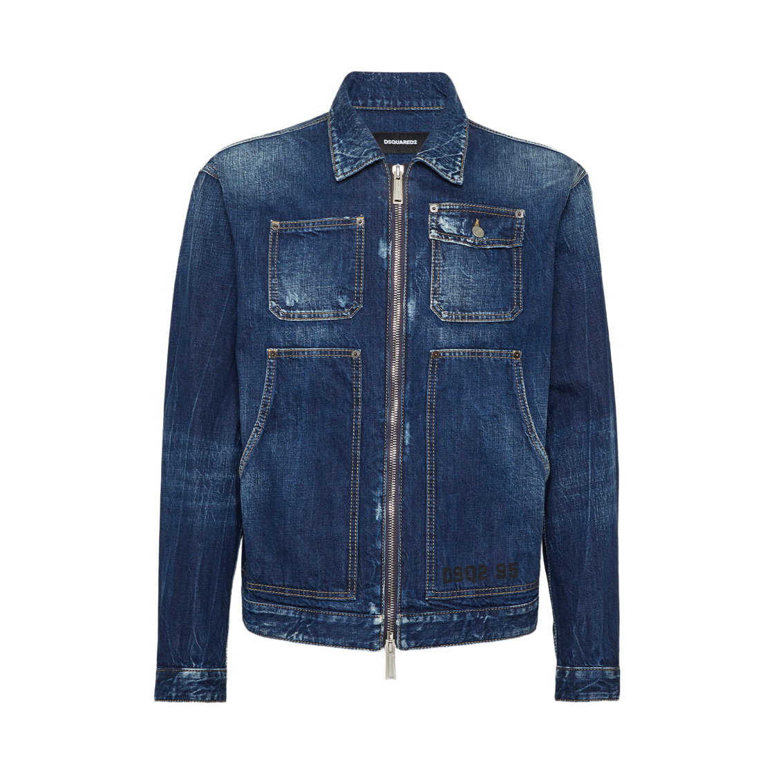 S74AM1552S30309470 Dsquared2 Dark Semplice Carpenter Jean Jacket Navy