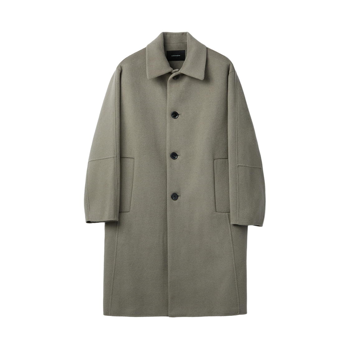 CWCAW25611BEX Customellow Cashmere Blended Balmacaan Coat Beige
