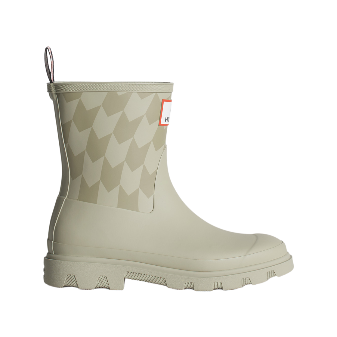 메종 키츠네 x 헌터 쉐브론 다운푸어 숏 부츠 애쉬 트리 실버 세이지(Maison Kitsune x Hunter Chevron Downpour Short Boots Ash Tree Silver Sage)