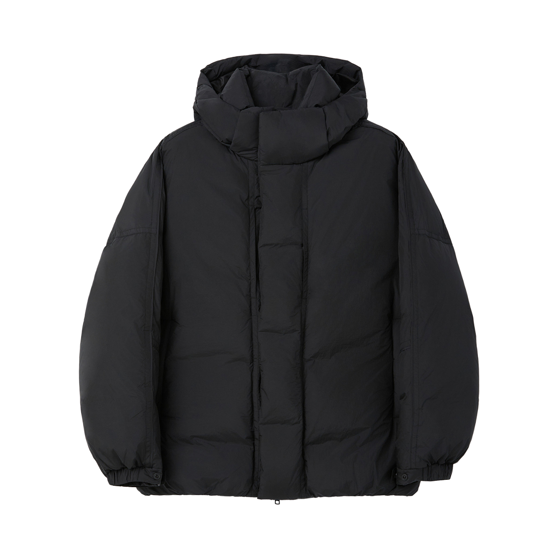 커스텀멜로우 미들 후드 다운 재킷 블랙(Customellow Middle Hood Down Jacket Black) - 1